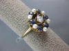 ANTIQUE .85CT OLD MINE DIAMOND AAA SAPPHIRE & PEARL 14K YELLOW GOLD RING #21998