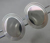 ESTATE TIFFANY & CO 925 SILVER 3 DIMENSIONAL OVAL ENGRAVABLE CUFF LINKS #25385