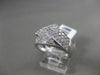 ESTATE WIDE .85CT DIAMOND 14KT WHITE GOLD 3D MULTI ROW PAVE FANCY BOW RING