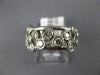 ESTATE WIDE 1.08CT DIAMOND 14KT WHITE GOLD BEZEL ETOILE WEDDING ANNIVERSARY RING