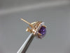 ESTATE 5.65CT DIAMOND & AAA AMETHYST 14KT ROSE GOLD RECTANGULAR CLIP ON EARRINGS