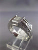 WIDE .80CT ROUND & PRINCESS DIAMOND 14K WHITE GOLD 3D INVISIBLE SQUARE LOVE RING