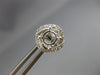 ESTATE .30CT DIAMOND 18K WHITE GOLD 3D SQUARE JACKET SEMI MOUNT STUD EARRINGS