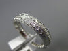 ANTIQUE .36CT ROUND DIAMOND 18K WHITE GOLD CLASSIC FILIGREE ETERNITY RING #6356
