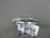 ESTATE .42CT DIAMOND 18KT WHITE GOLD 3D PAVE SIZABLE ETERNITY ANNIVERSARY RING