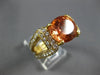 ESTATE LARGE 5.77CT DIAMOND & AAA PEACH MORGANITE 14K WHITE GOLD ENGAGEMENT RING
