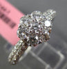 ESTATE 1.15CT ROUND PRINCESS DIAMOND 18KT WHITE GOLD CLUSTER FLOWER FUN RING F/G