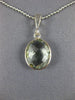ESTATE 4.0CT AAA GREEN AMETHYST 14KT WHITE GOLD 3D OVAL CLASSIC BEZEL PENDANT