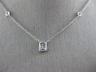 ESTATE .23CT DIAMOND 18KT WHITE GOLD 3D CLASSIC RECTANGULAR BY THE YARD NECKLACE