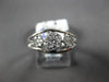 ESTATE .48CT ROUND CUT DIAMOND 14K WHITE GOLD 3D CLASSIC FLOWER CLUSTER FUN RING