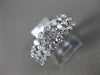 ESTATE WIDE 1.95CT DIAMOND 14KT WHITE GOLD 3 ROW SEMI ETERNITY ANNIVERSARY RING