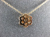 ESTATE .42CT DIAMOND 14K ROSE GOLD CLASSIC FLOWER FILIGREE BY THE YARD PENDANT