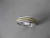ESTATE 14KT WHITE & YELLOW GOLD HANDCRAFTED ROPE WEDDING BAND RING 5mm #23225