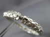 ANTIQUE .25CT DIAMOND 14KT WHITE GOLD 3D FILIGREE SNAKE BANGLE BRACELET #10852