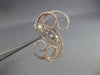 ESTATE LARGE .85CT DIAMOND 18K WHITE & ROSE GOLD DOUBLE ROW MULTI SWIRL FUN RING