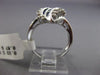 ESTATE 1.2CT DIAMOND & AAA SAPPHIRE 14K WHITE GOLD 3D SWIRL FLAME MULTI ROW RING