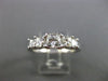 ESTATE 1.10CT DIAMOND PRINCESS PLATINUM 3D CLASSIC 5 STONE ENGAGEMENT RING 5mm