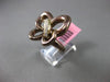 ESTATE LARGE .26CT DIAMOND 14KT BROWN & YELLOW GOLD 3D BUTTERFLY FUN RING
