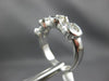ESTATE 1.35CT ROUND & PRINCESS DIAMOND 14KT WHITE GOLD 3D ANNIVERSARY RING #1849