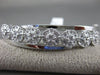 ESTATE LARGE .20CT DIAMOND 14K WHITE GOLD CLASSIC FLOWER CLUSTER BANGLE BRACELET