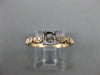 ESTATE .20CT DIAMOND 14KT WHITE & ROSE GOLD OPEN FILIGREE FLOWER ENGAGEMENT RING