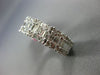 WIDE 4.16CT ROUND & BAGUETTE DIAMOND 18K WHITE GOLD 3D ETERNITY ANNIVERSARY RING