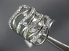 ESTATE LARGE 1.5CT DIAMOND 14KT WHITE GOLD 3D MULTI ROW SWIRL INFINITY FUN RING