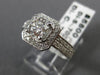 ESTATE GIA 1.42CT DIAMOND 14KT WHITE GOLD 3D HALO OCTAGON ENGAGEMENT RING #22024