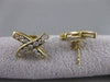 ESTATE .65CTW DIAMOND ETOILE "X" SHAPE 14KT YELLOW GOLD PUSHBACK EARRINGS #5919