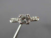 ANTIQUE .35CT OLD MINE DIAMOND PLATINUM GOLD 3D CLASSIC ENGAGEMENT RING #9963