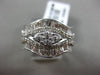 ESTATE 2.26CT DIAMOND 18KT WHITE GOLD MULTI SHAPE CLUSTER MARQUISE PROMISE RING