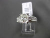 ESTATE LARGE 3.43CT DIAMOND 18KT WHITE GOLD 3D FILIGREE MILGRAIN ENGAGEMENT RING