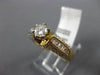 ESTATE 1.20CT ROUND & BAGUETTE DIAMOND 14KT YELLOW GOLD CLASSIC ENGAGEMENT RING