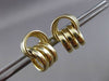 ESTATE 14KT YELLOW GOLD HANDCRAFTED 3D DOUBLE LOVE KNOT POST EARRINGS #23938
