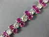 ESTATE LARGE 10.50CT DIAMOND & AAA RUBY PLATINUM 3D JOURNEY LOVE TENNIS BRACELET