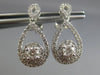 ESTATE .80CT DIAMOND 14KT WHITE GOLD SOLITAIRE INFINITY FLOWER HANGING EARRINGS