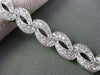 ESTATE WIDE 2.50CT DIAMOND 14KT WHITE GOLD 3D WAVE INFINITY TENNIS BRACELET