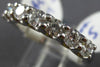 ESTATE 1.05CT ROUND DIAMOND 14KT WHITE GOLD 3D CLASSIC 7 STONE ANNIVERSARY RING