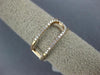 ESTATE WIDE .15CT ROUND DIAMOND 14KT ROSE GOLD 3D CLASSIC DOUBLE ROW FUN RING