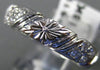 ANTIQUE .36CT DIAMOND 18K WHITE GOLD 3D FILIGREE ETERNITY ANNIVERSARY RING #6192