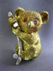 ANTIQUE LARGE DIAMOND & AAA RUBY 18KT GOLD AUSTRALIAN KOALA TEDDY BEAR PIN #1441