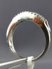 ESTATE .32CT ROUND & BAGUETTE DIAMOND 14K WHITE GOLD SWIRL WAVE ANNIVERSARY RING
