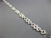ANTIQUE WIDE 2.97CT DIAMOND 14KT WHITE GOLD 3D INFINITY TENNIS BRACELET #21888