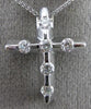 ESTATE .75CT DIAMOND 14KT WHITE GOLD 3D ETOILE 6 STONE FLOATING CROSS PENDANT