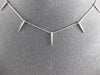 ESTATE .15CT DIAMOND 14KT WHITE GOLD 3D CLASSIC BY THE YARD SPIKY FUN NECKLACE