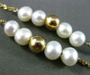 ESTATE PEARL 14KT YELLOW GOLD 3D MULTI PEARL BY THE YARD BEAD NECKLACE #24941