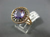 3.50CT WHITE CHOCOLATE FANCY DIAMOND & AAA AMETHYST 14K ROSE GOLD HALO LOVE RING