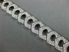 ESTATE WIDE 2.81CT DIAMOND 18K WHITE GOLD 3D FILIGREE OPEN LINK TENNIS  BRACELET