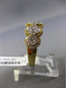 ESTATE WIDE 1.50CT DIAMOND 18K YELLOW GOLD CLUSTER HALO WEDDING ANNIVERSARY RING