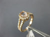 ESTATE 1.30CT DIAMOND & MORGANITE 14KT ROSE GOLD 3D OVAL HALO ENGAGEMENT RING